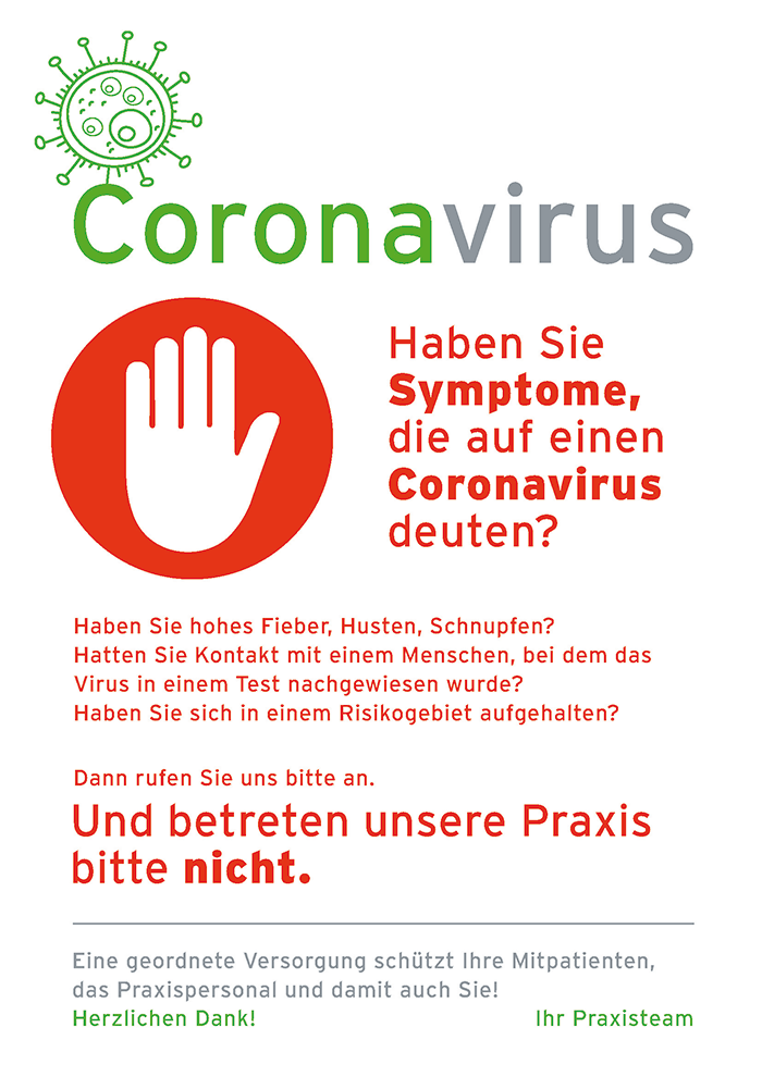 Corona Verhaltenshinweis!